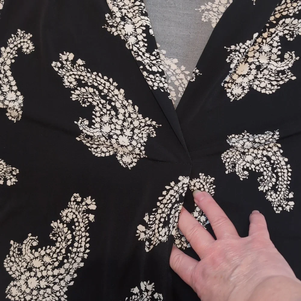 Liz Claiborne Blue/Aqua For Floral Blouse - Picture 9 of 10